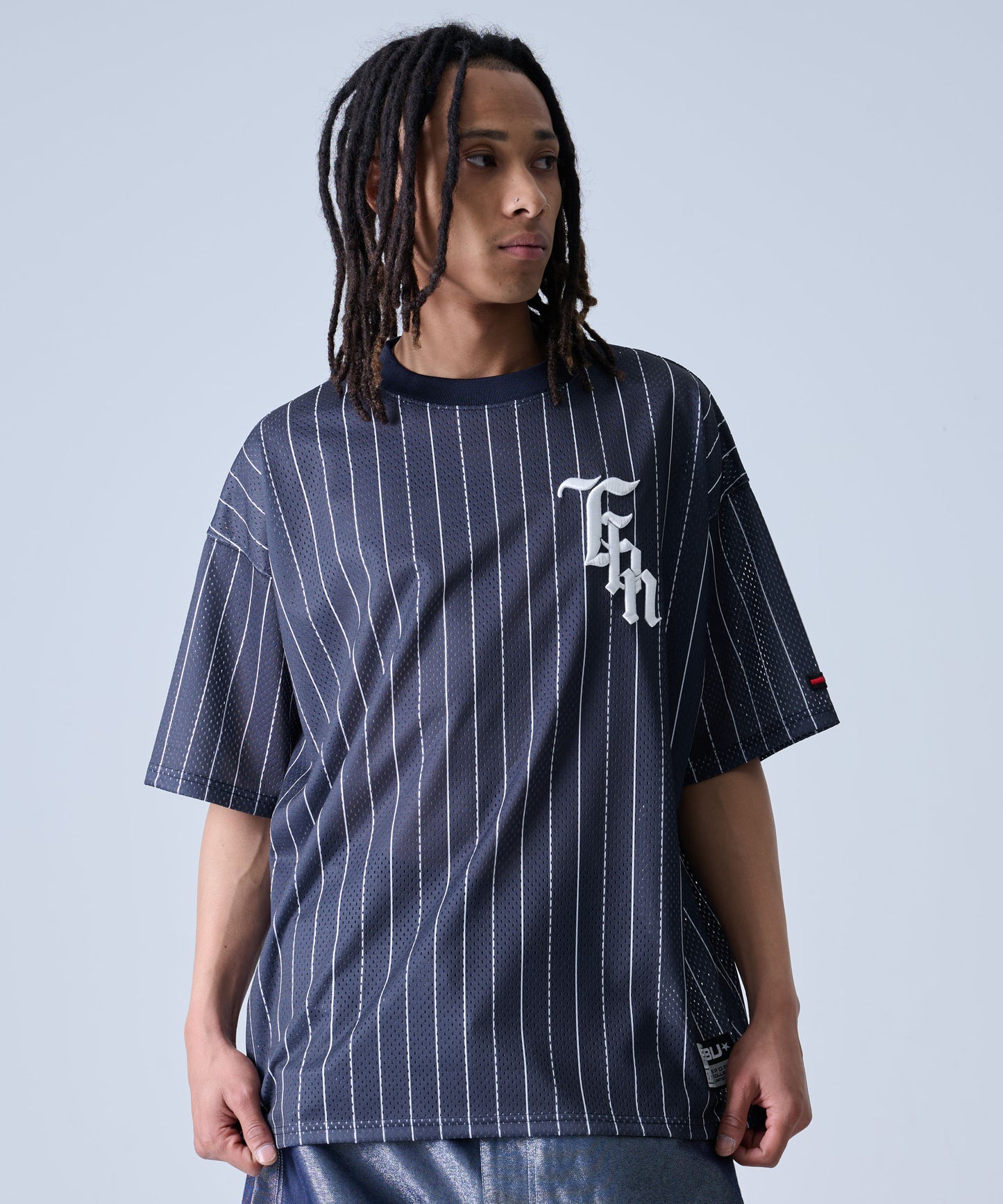 【NEW】MESH STRIPE T-SHIRT/メッシュストライプTシャツ【FAM-51716】
