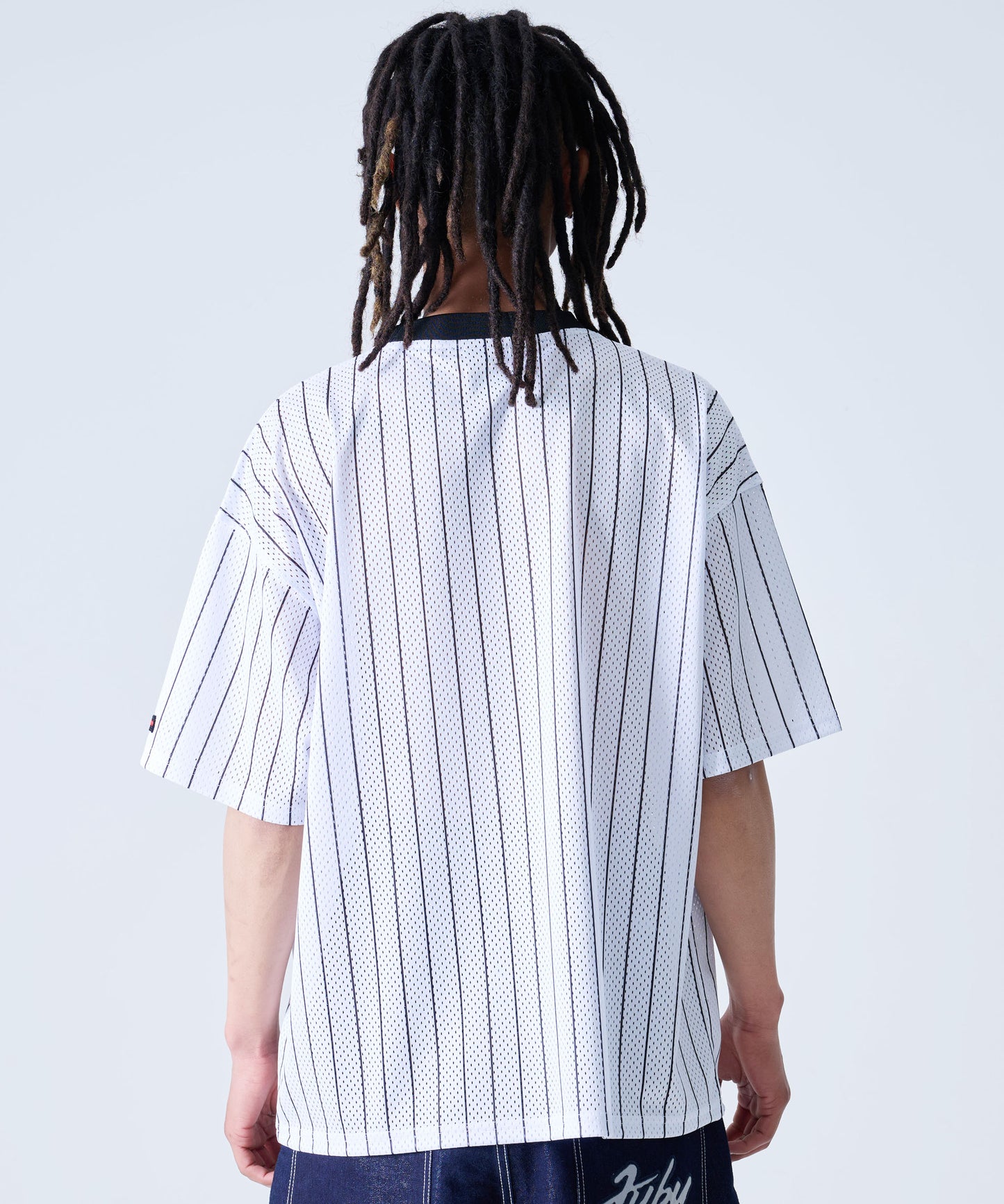 【NEW】MESH STRIPE T-SHIRT/メッシュストライプTシャツ【FAM-51716】