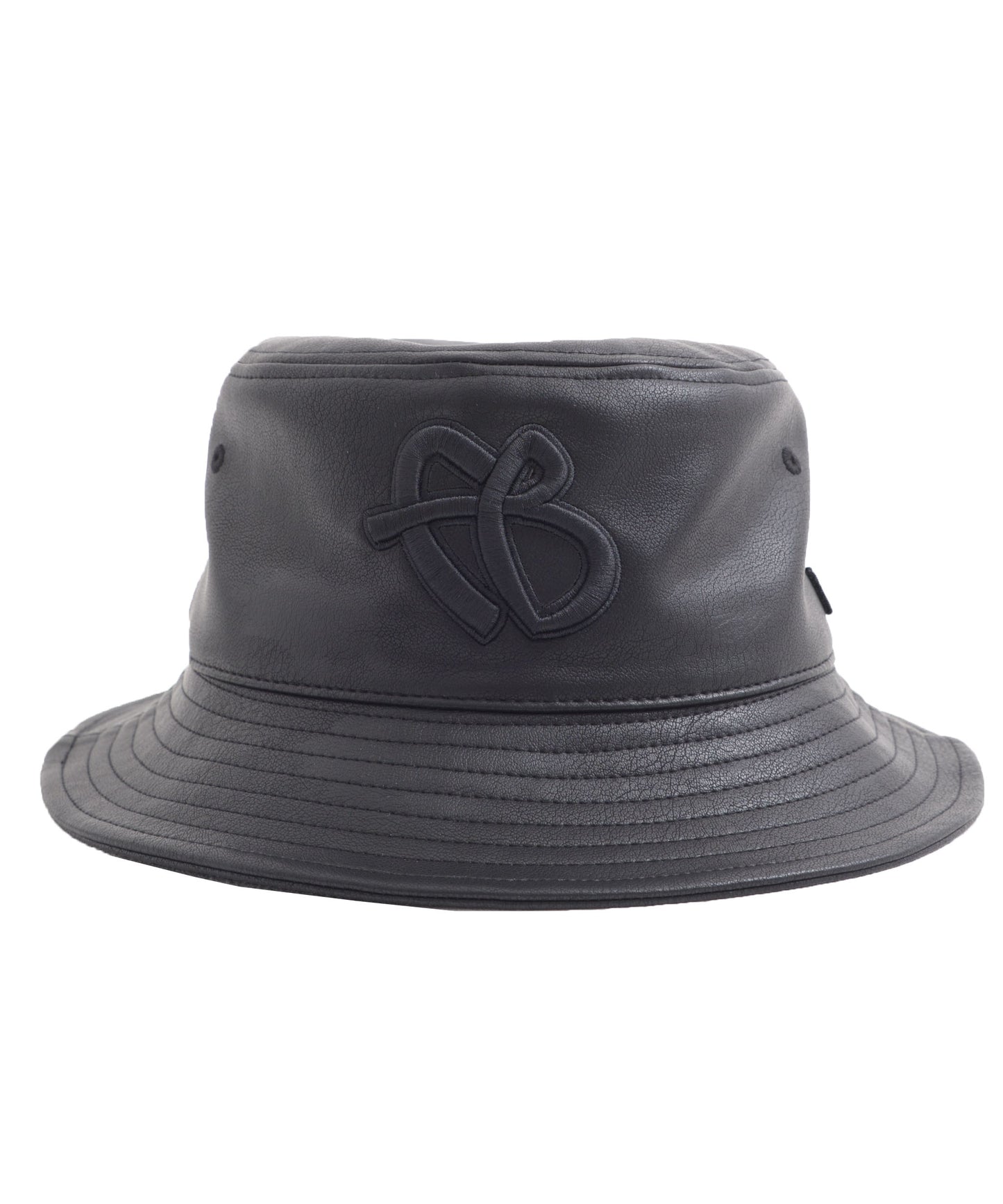 "FB" FAUX LEATHER BUCKET HAT/エコレザーバケットハット【FAM-51902】