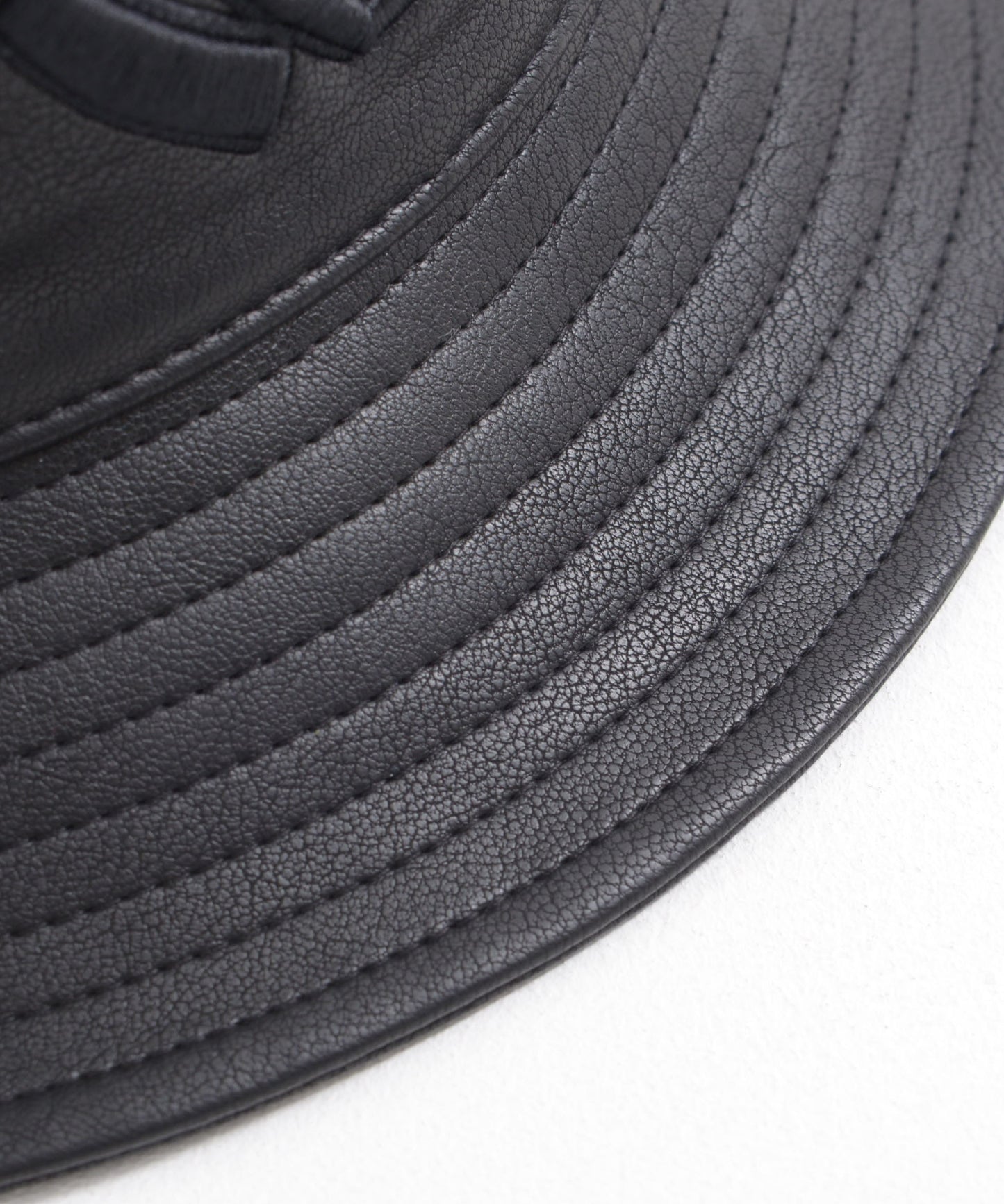 "FB" FAUX LEATHER BUCKET HAT/エコレザーバケットハット【FAM-51902】