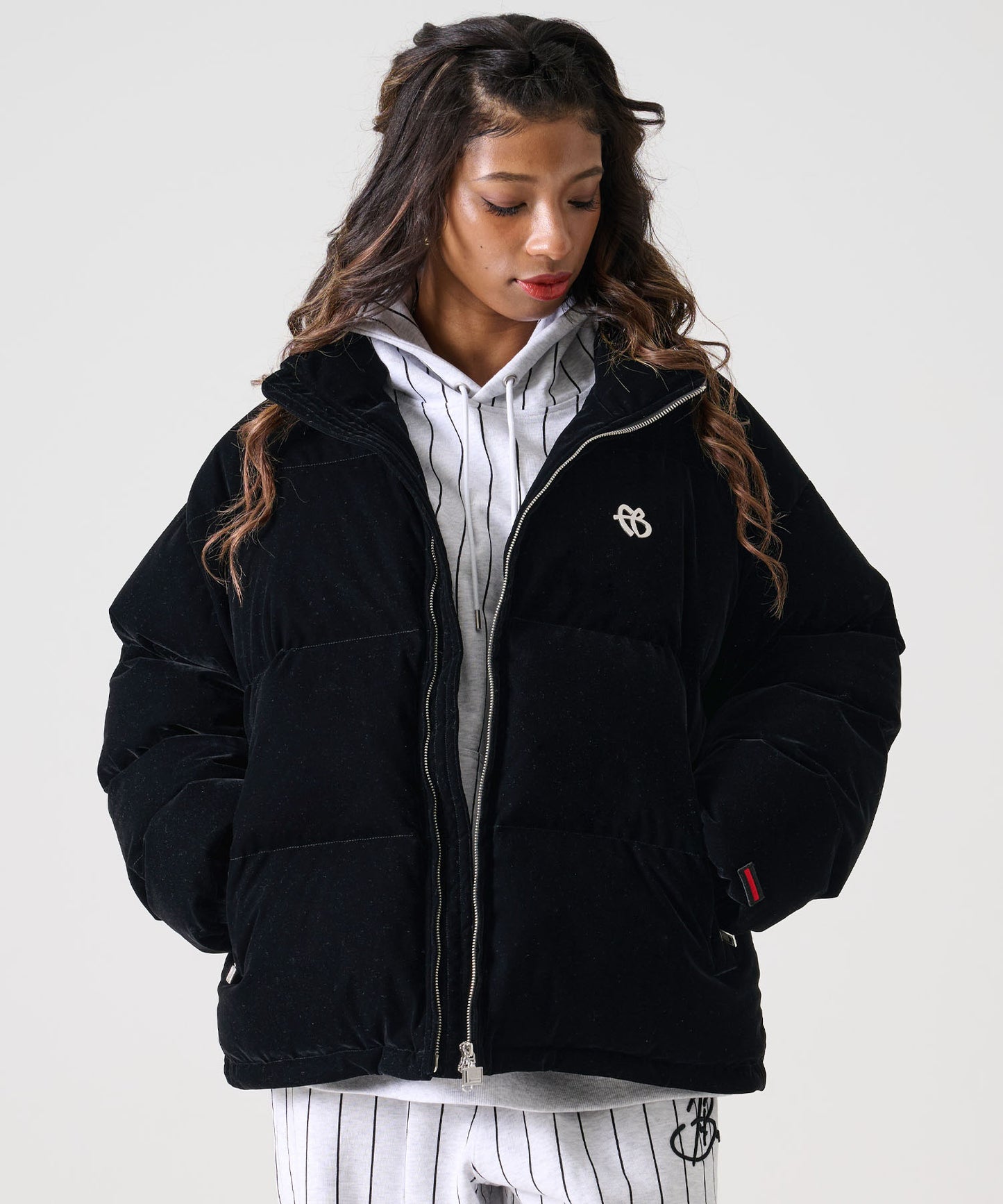 【NEW】VELOR PUFFER JACKET/ベロアパファージャケット【FAM-52301】