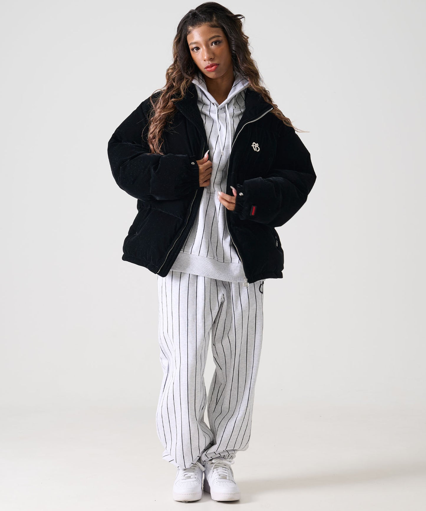 【NEW】VELOR PUFFER JACKET/ベロアパファージャケット【FAM-52301】