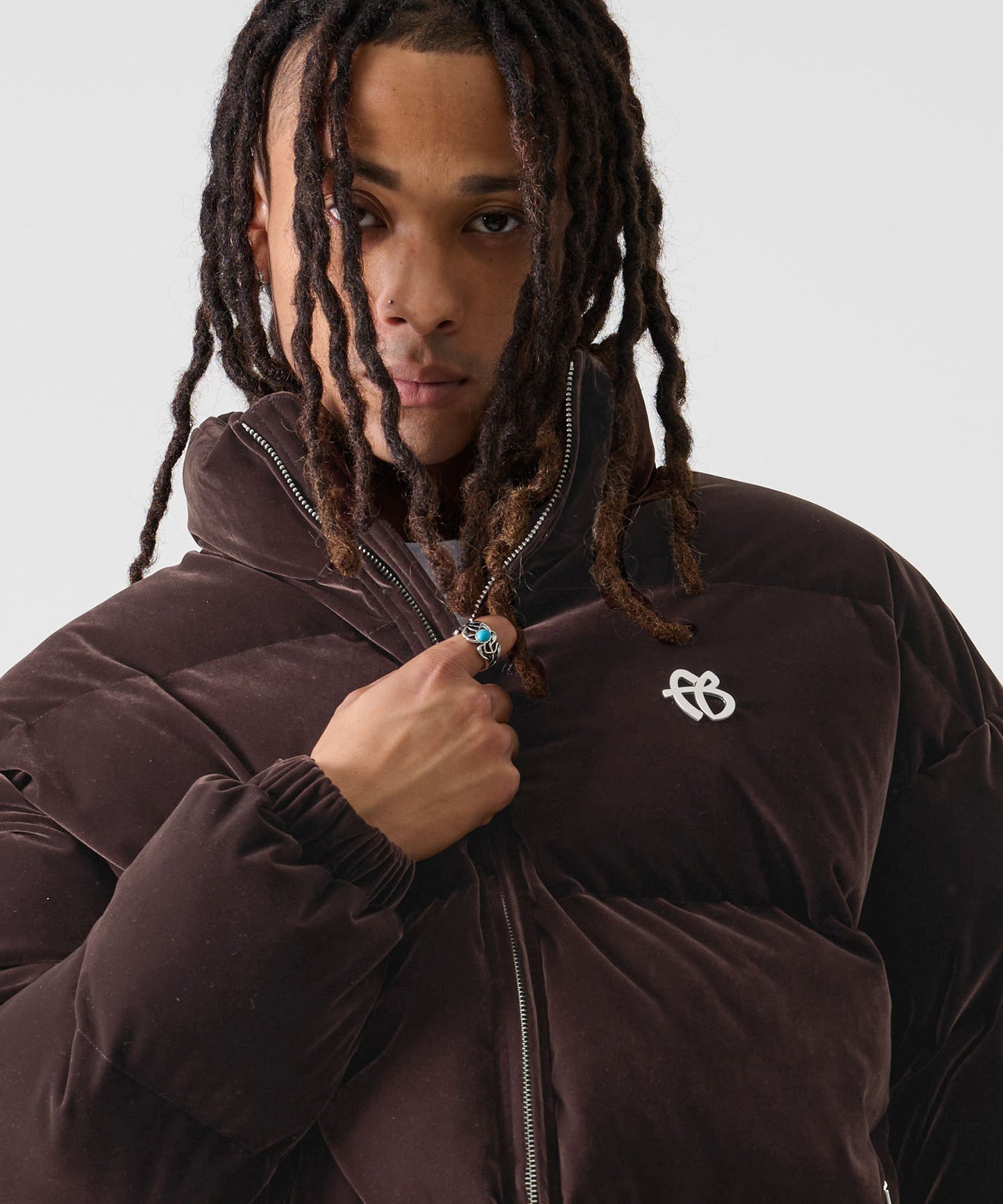 【NEW】VELOR PUFFER JACKET/ベロアパファージャケット【FAM-52301】