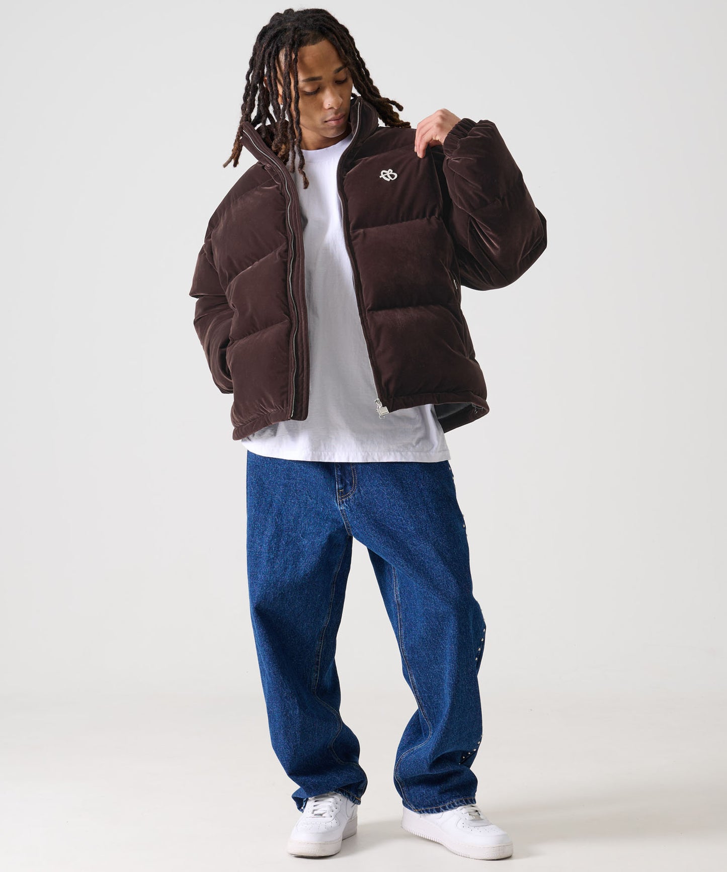 【NEW】VELOR PUFFER JACKET/ベロアパファージャケット【FAM-52301】