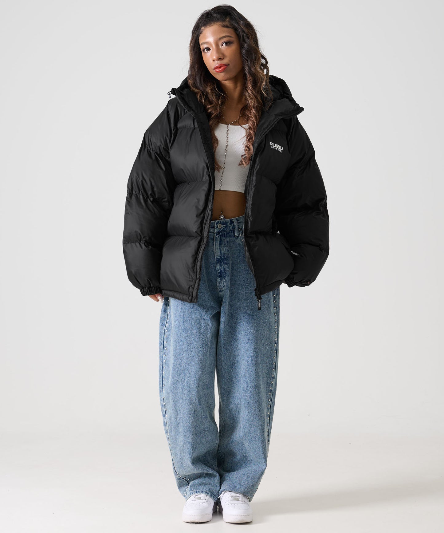【NEW】【9月下旬発送予定】NYLON PUFFER HOODED JACKET/フード付きナイロンパファージャケット【FAM-52305】