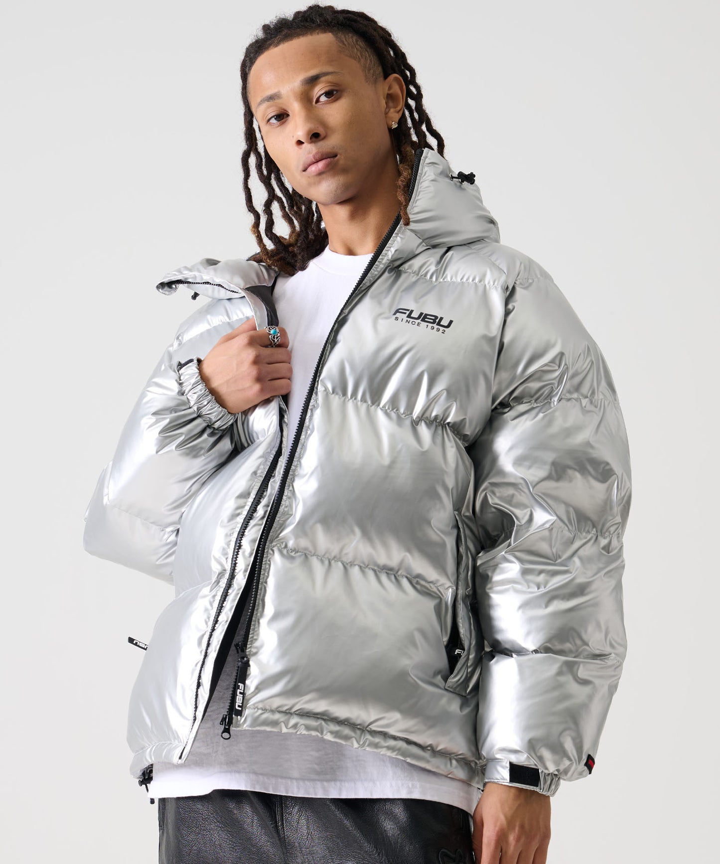 【NEW】【9月下旬発送予定】NYLON PUFFER HOODED JACKET/フード付きナイロンパファージャケット【FAM-52305】