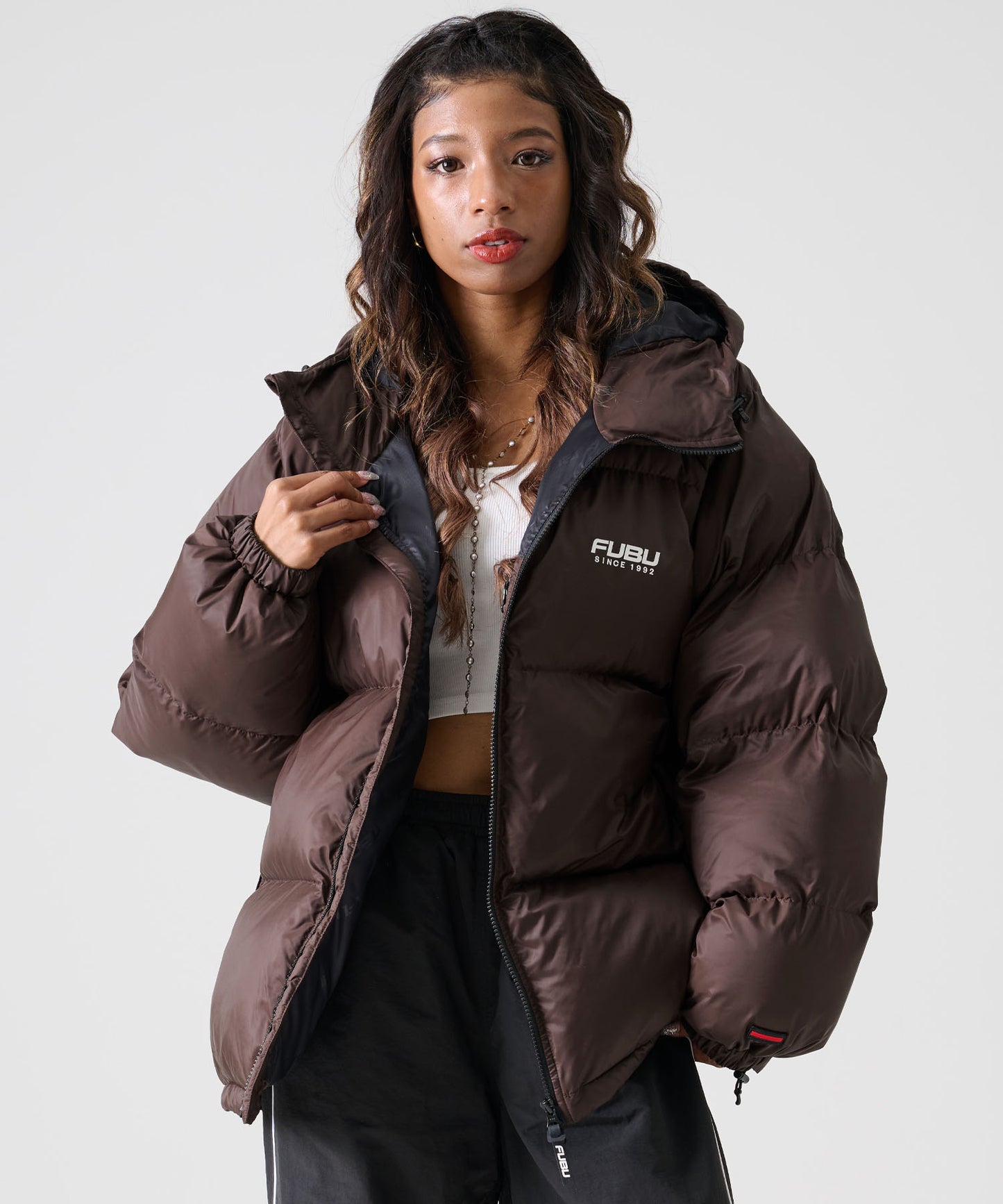 【NEW】【9月下旬発送予定】NYLON PUFFER HOODED JACKET/フード付きナイロンパファージャケット【FAM-52305】