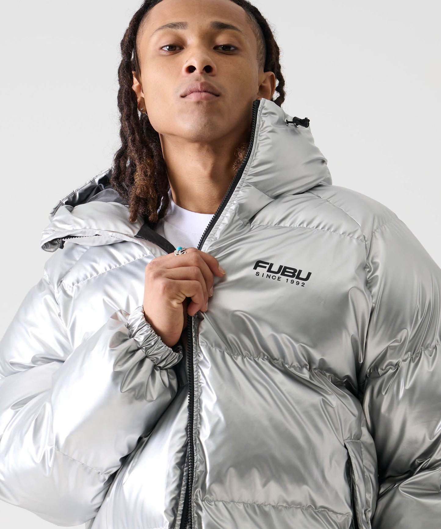 【NEW】【9月下旬発送予定】NYLON PUFFER HOODED JACKET/フード付きナイロンパファージャケット【FAM-52305】