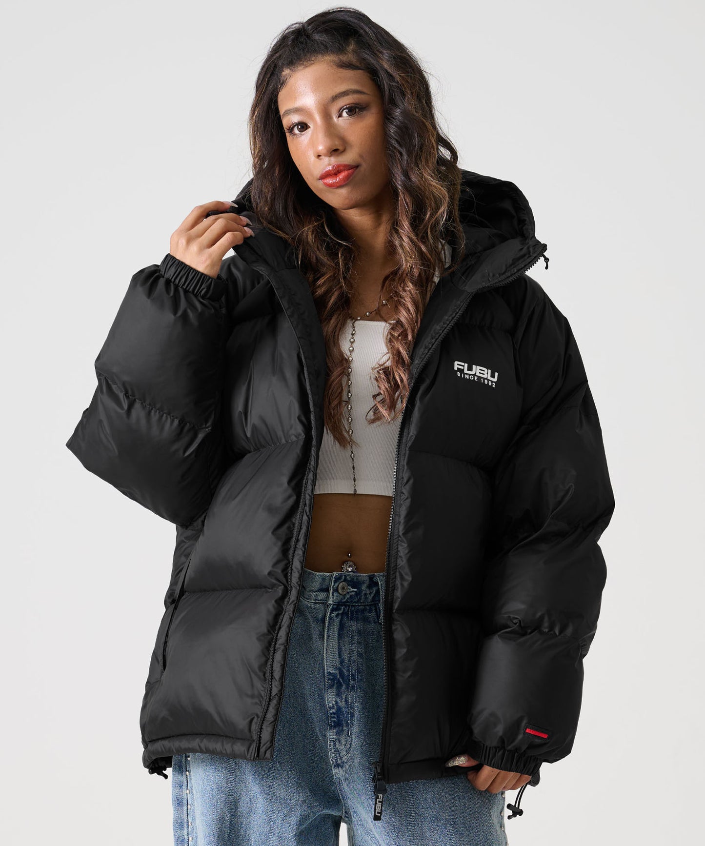 【NEW】【9月下旬発送予定】NYLON PUFFER HOODED JACKET/フード付きナイロンパファージャケット【FAM-52305】