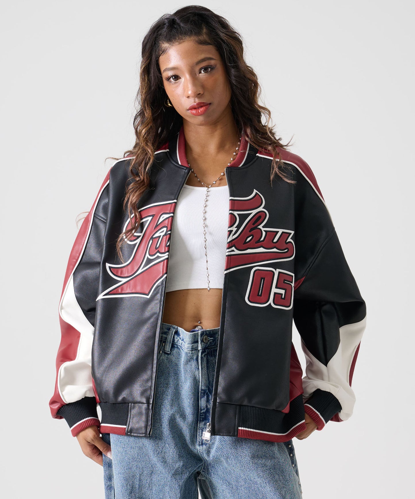 【NEW】【9月下旬発送予定】FAUX LEATHER GAME JACKET/フェイクレザー ゲームジャケット【FAM-52306】