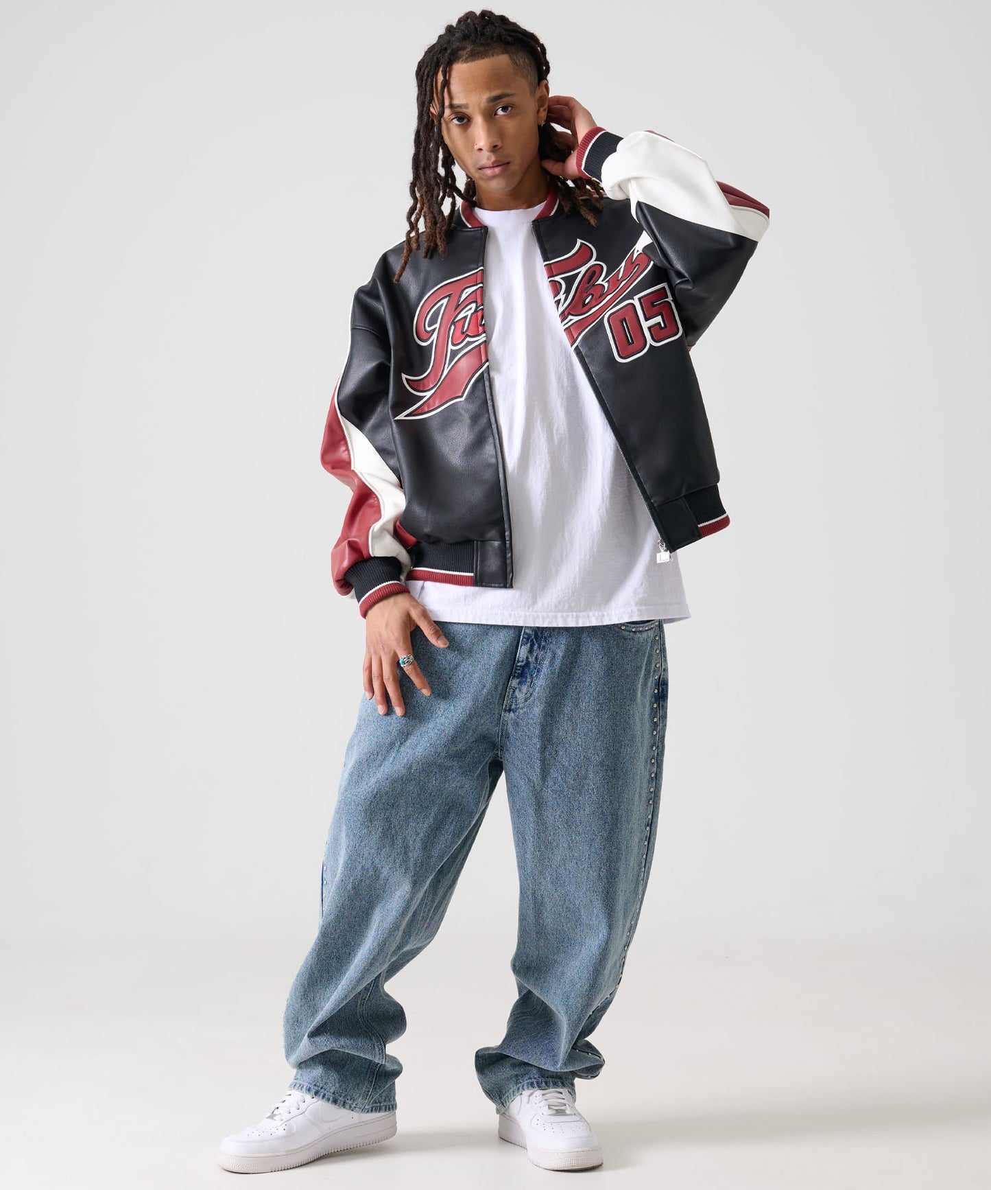 【NEW】【9月下旬発送予定】FAUX LEATHER GAME JACKET/フェイクレザー ゲームジャケット【FAM-52306】