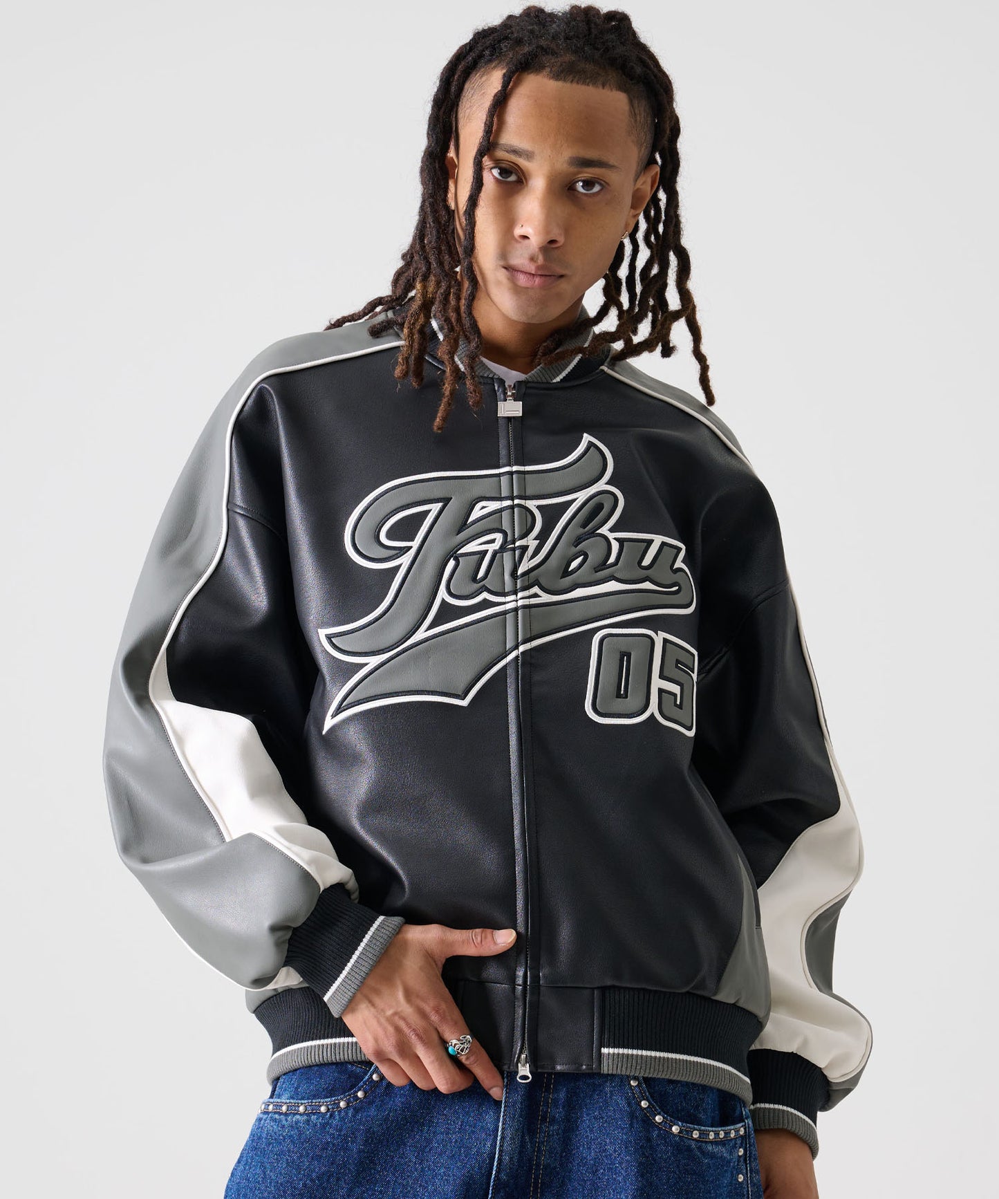 【NEW】【9月下旬発送予定】FAUX LEATHER GAME JACKET/フェイクレザー ゲームジャケット【FAM-52306】
