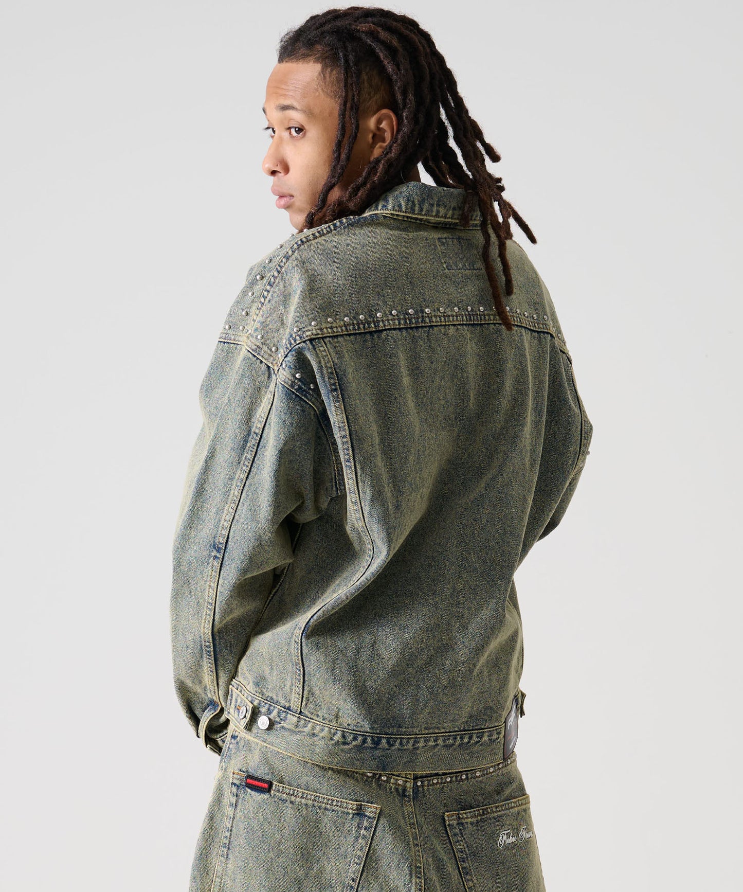 【NEW】STUDS DENIM JACKET/スタッド付きデニムジャケット【FAM-52309】