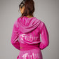 【NEW】RHINESTONE VELOR ZIP HOODIE/ラインストーンベロアジップフーディー【FAL-62740】