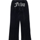 【NEW】RHINESTONE VELOR PANTS/ラインストーンベロアパンツ【FAL-62540】