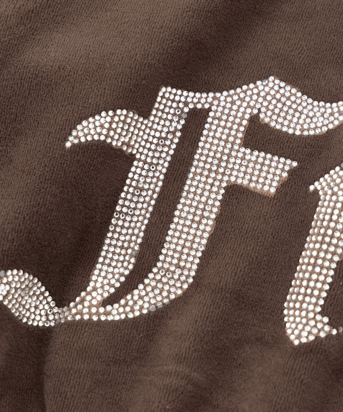 【NEW】RHINESTONE VELOR ZIP HOODIE/ラインストーンベロアジップフーディー【FAL-62740】