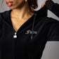 【NEW】RHINESTONE VELOR ZIP HOODIE/ラインストーンベロアジップフーディー【FAL-62740】