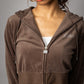 【NEW】RHINESTONE VELOR ZIP HOODIE/ラインストーンベロアジップフーディー【FAL-62740】