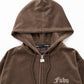 【NEW】RHINESTONE VELOR ZIP HOODIE/ラインストーンベロアジップフーディー【FAL-62740】