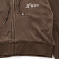 【NEW】RHINESTONE VELOR ZIP HOODIE/ラインストーンベロアジップフーディー【FAL-62740】