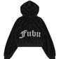 【NEW】RHINESTONE VELOR ZIP HOODIE/ラインストーンベロアジップフーディー【FAL-62740】