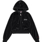 【NEW】RHINESTONE VELOR ZIP HOODIE/ラインストーンベロアジップフーディー【FAL-62740】