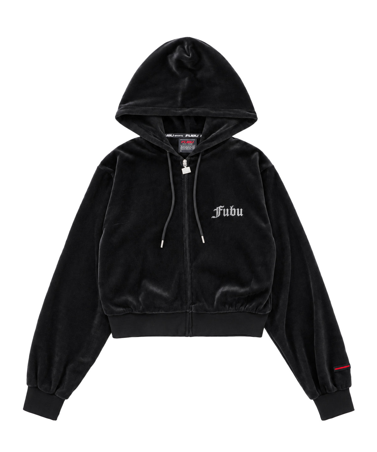 【NEW】RHINESTONE VELOR ZIP HOODIE/ラインストーンベロアジップフーディー【FAL-62740】