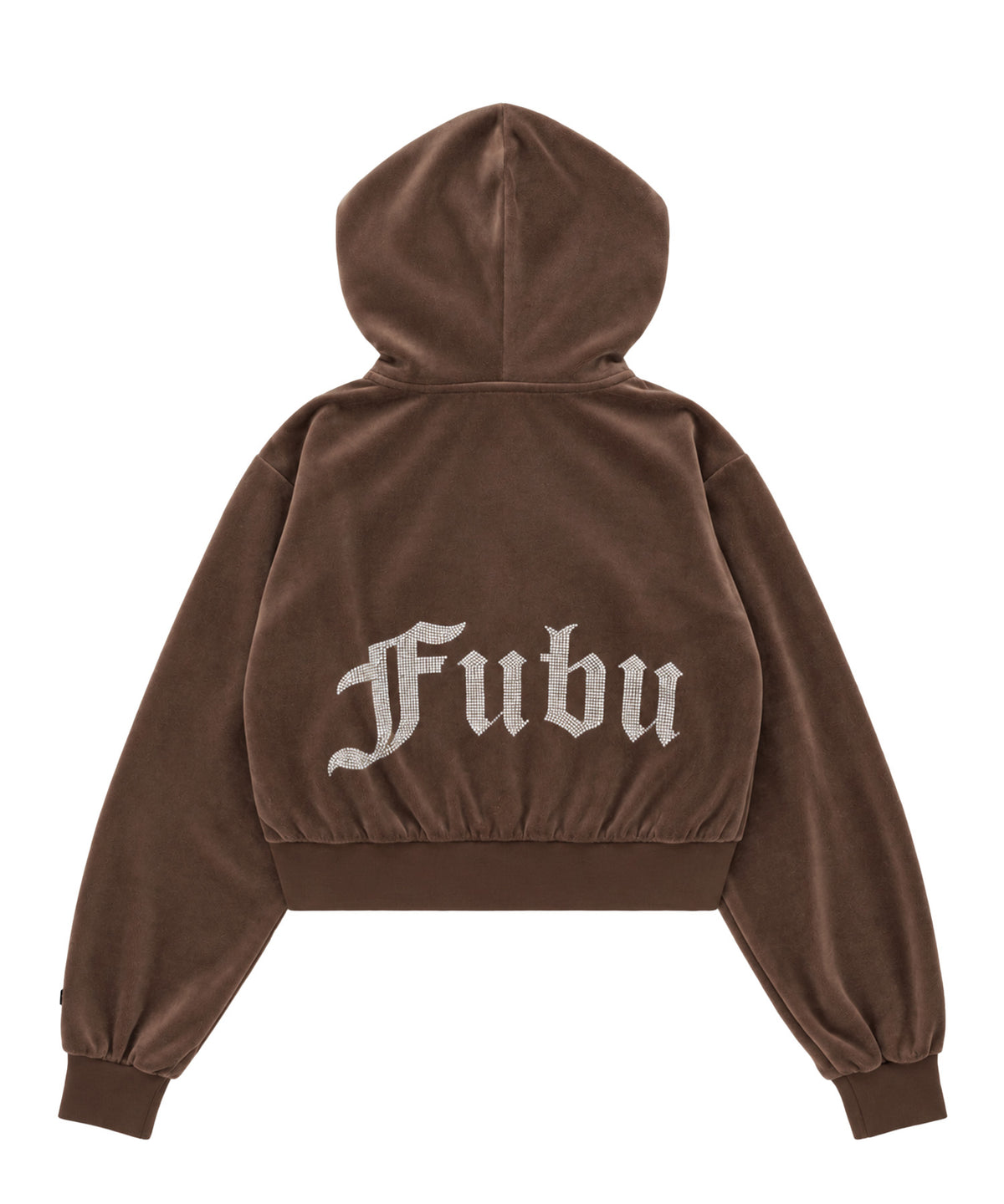 【NEW】RHINESTONE VELOR ZIP HOODIE/ラインストーンベロアジップフーディー【FAL-62740】