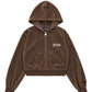 【NEW】RHINESTONE VELOR ZIP HOODIE/ラインストーンベロアジップフーディー【FAL-62740】