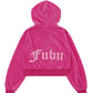 【NEW】RHINESTONE VELOR ZIP HOODIE/ラインストーンベロアジップフーディー【FAL-62740】