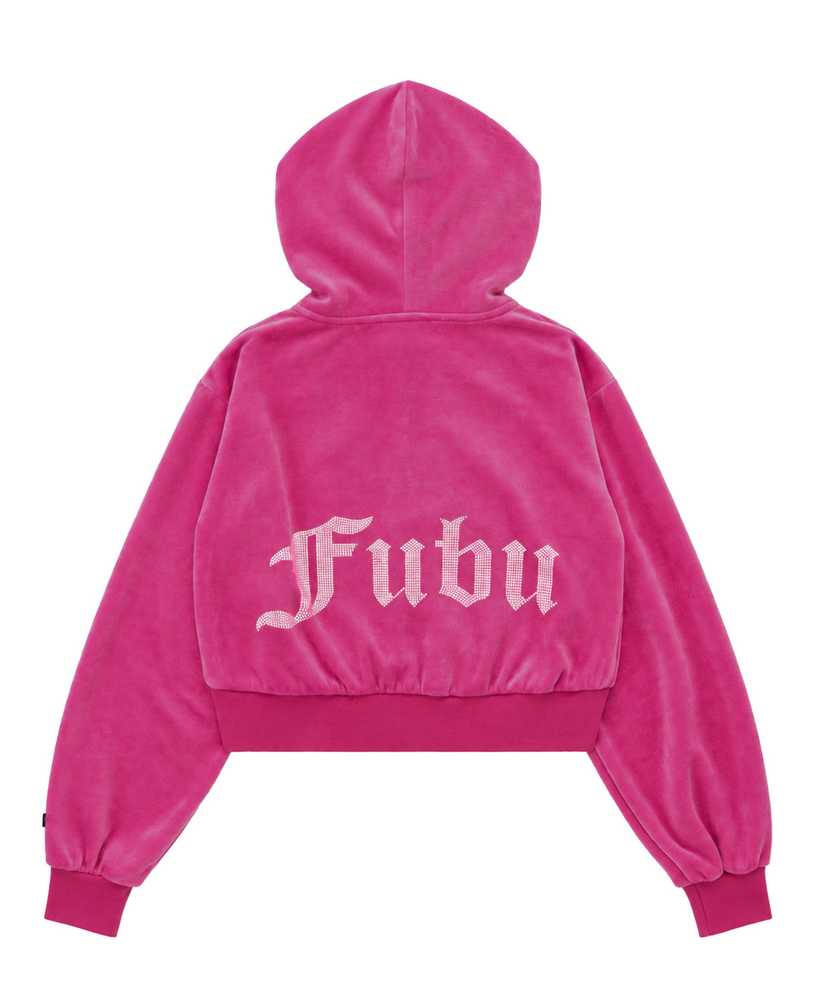 【NEW】RHINESTONE VELOR ZIP HOODIE/ラインストーンベロアジップフーディー【FAL-62740】