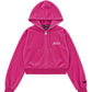 【NEW】RHINESTONE VELOR ZIP HOODIE/ラインストーンベロアジップフーディー【FAL-62740】