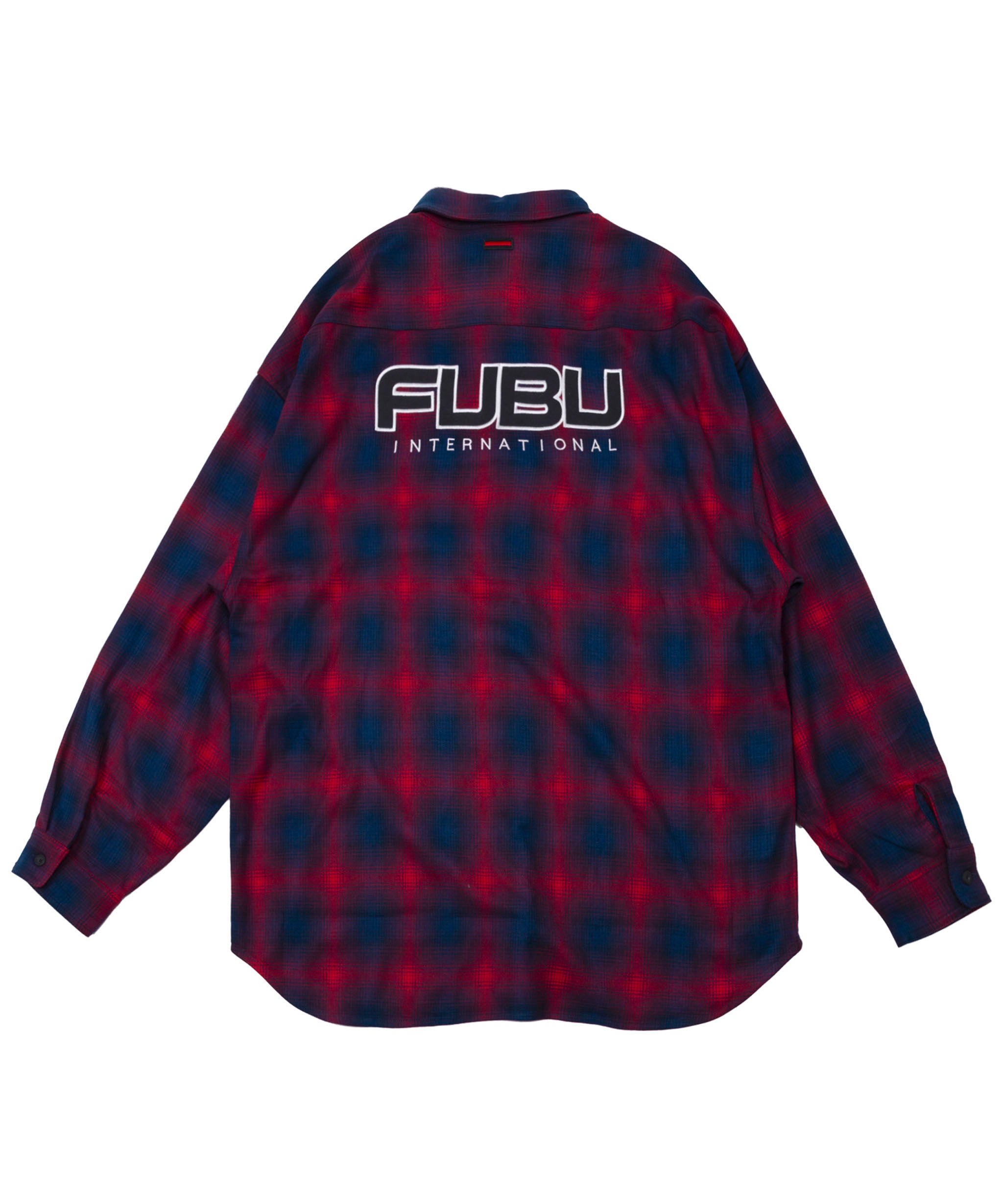 FUBU フブ トップス チェックシャツ ロゴ ワッペン 刺繍 胸ポケット