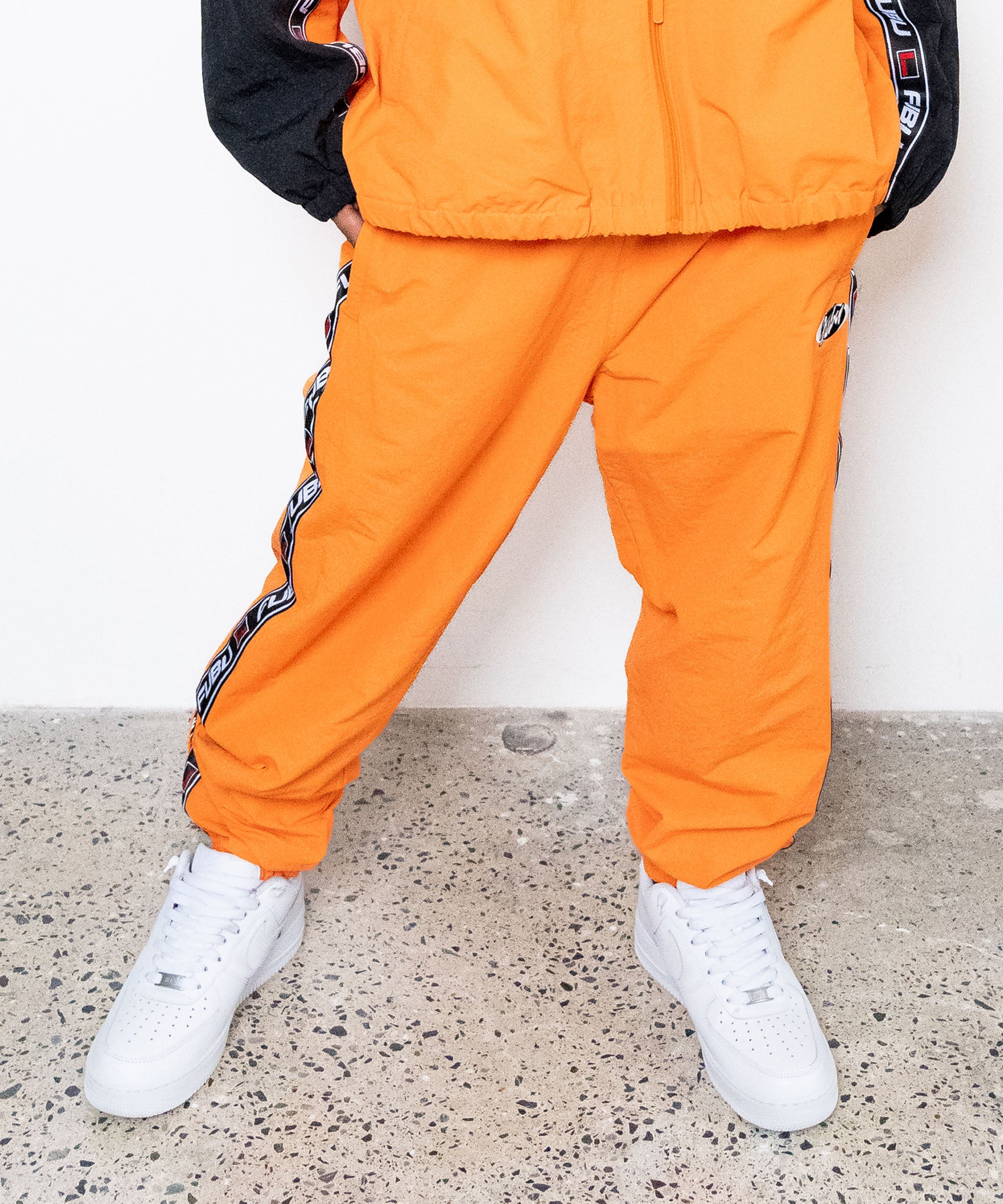 Y2K OLD PIKO ナイロンパンツ デカロゴ サイドライン オーバー