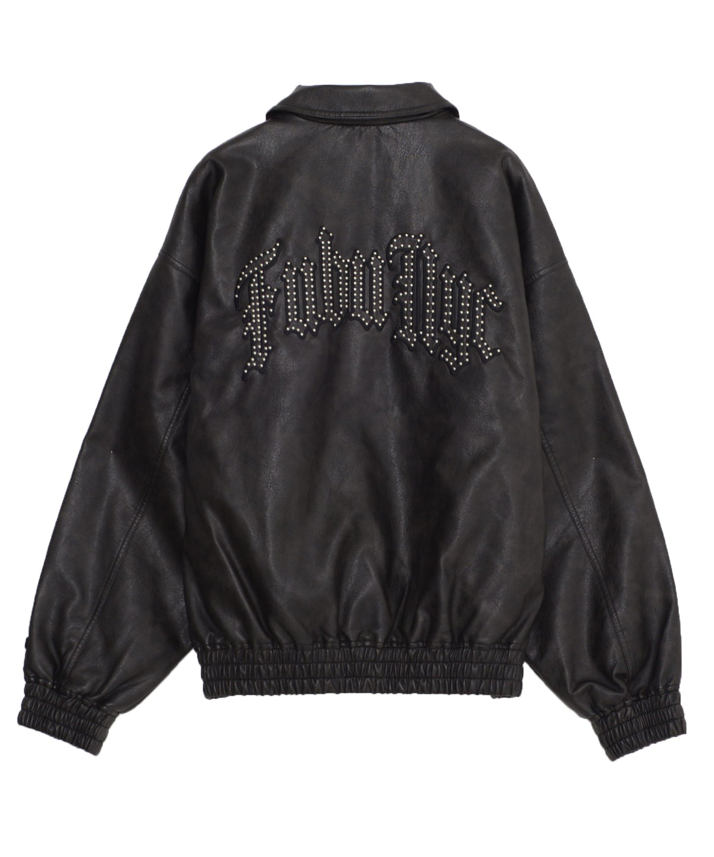 FAUX LEATHER STUDS PATCH JACKET/フェイクレザー スタンドパッチ ジャケット【FAM-52302】