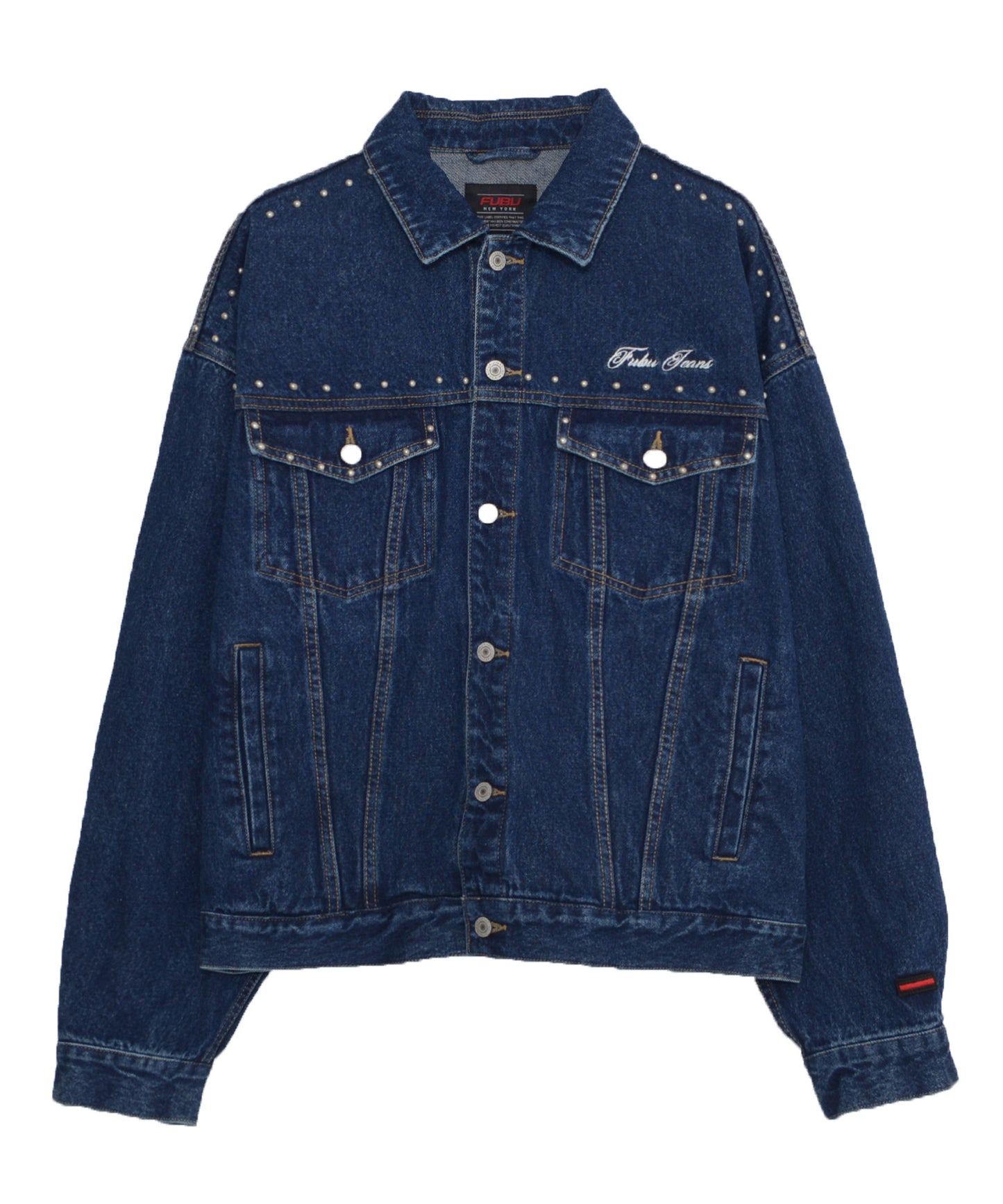 【年末SALE30%OFF】STUDS DENIM JACKET/スタッド付きデニムジャケット【FAM-52309】