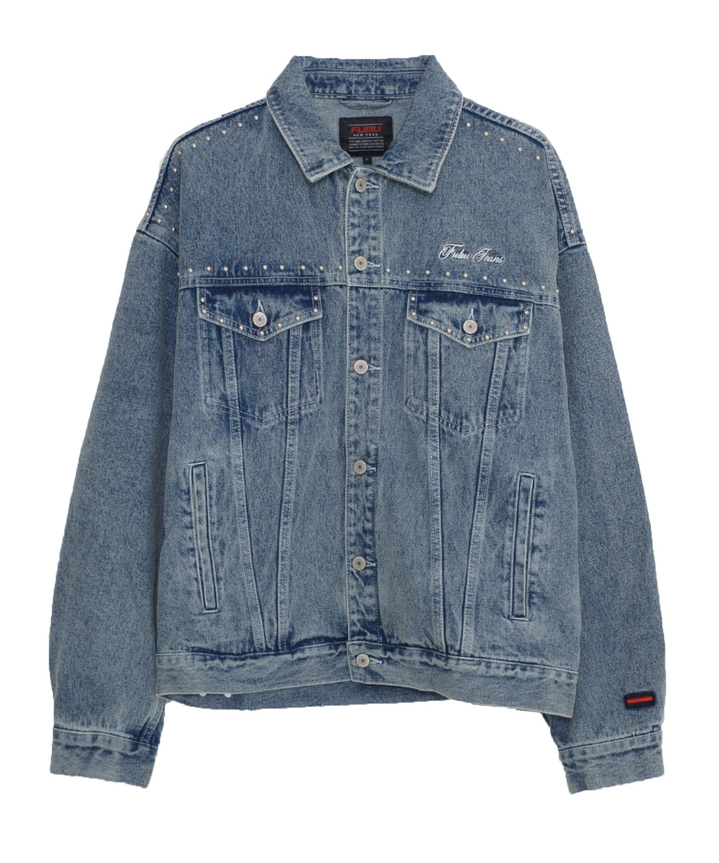 【年末SALE30%OFF】STUDS DENIM JACKET/スタッド付きデニムジャケット【FAM-52309】