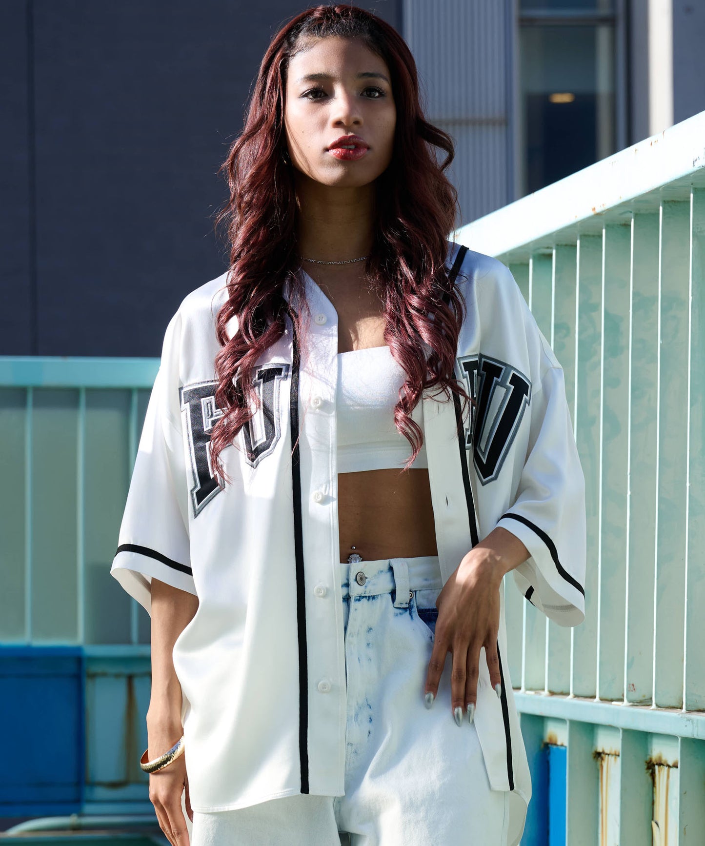 【NEW】SATIN BASEBALL SHIRTS/サテン ベースボールシャツ【FAM-61100】