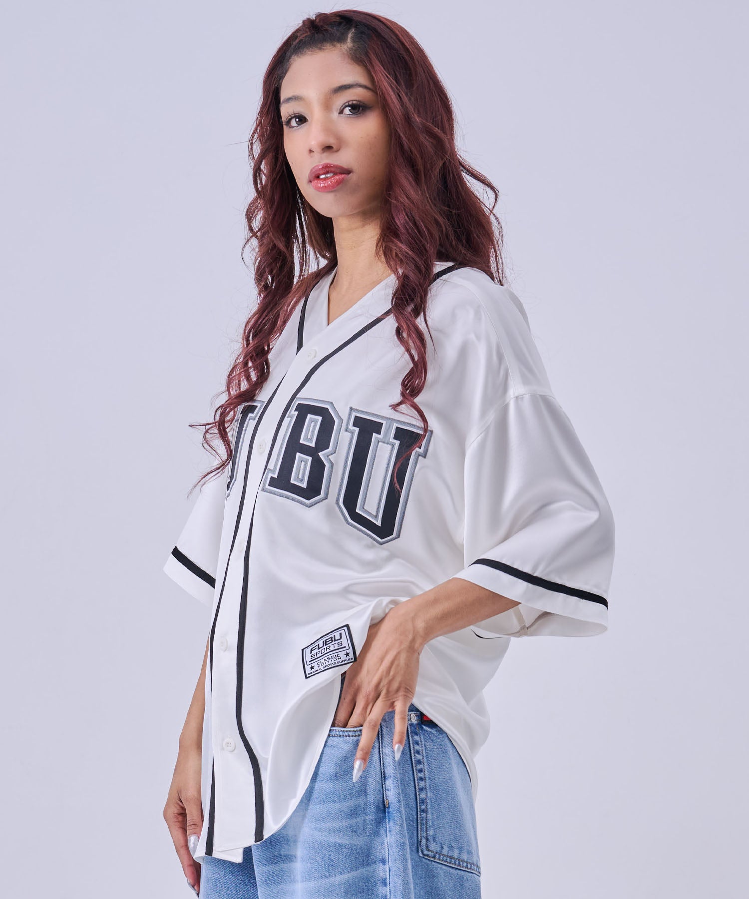 FUBU フブ ベースボールシャツ。FUBUはアメリカの代表的なHIPHOP