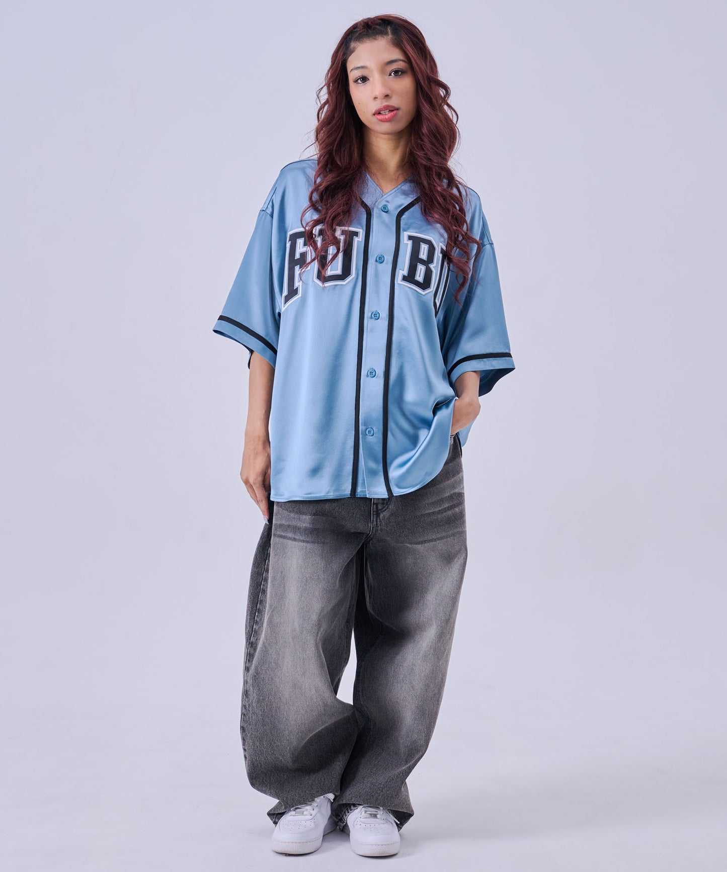 【NEW】SATIN BASEBALL SHIRTS/サテン ベースボールシャツ【FAM-61100】