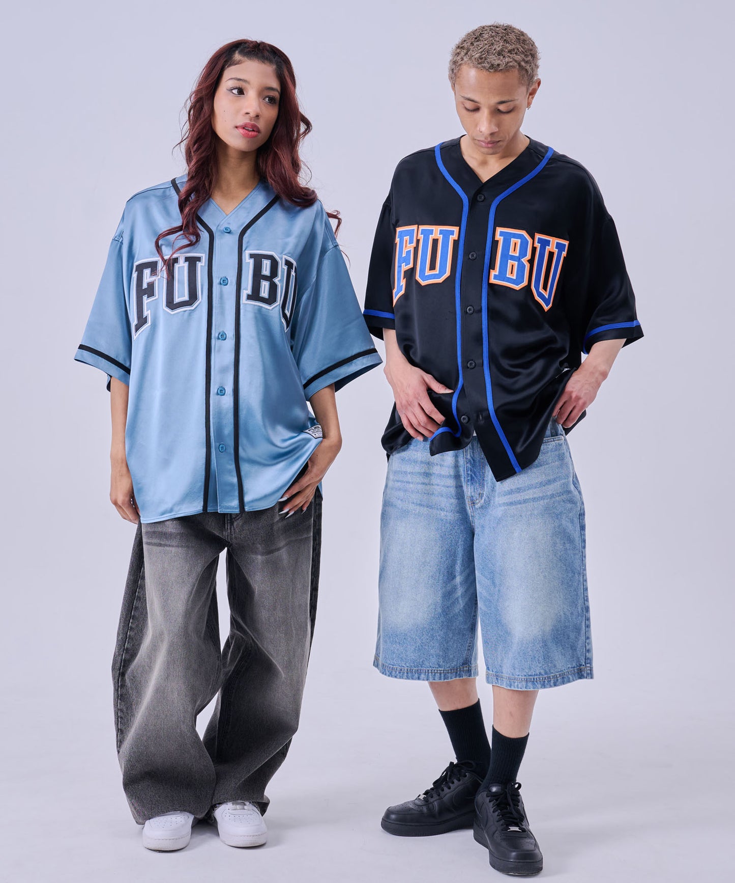 【NEW】SATIN BASEBALL SHIRTS/サテン ベースボールシャツ【FAM-61100】