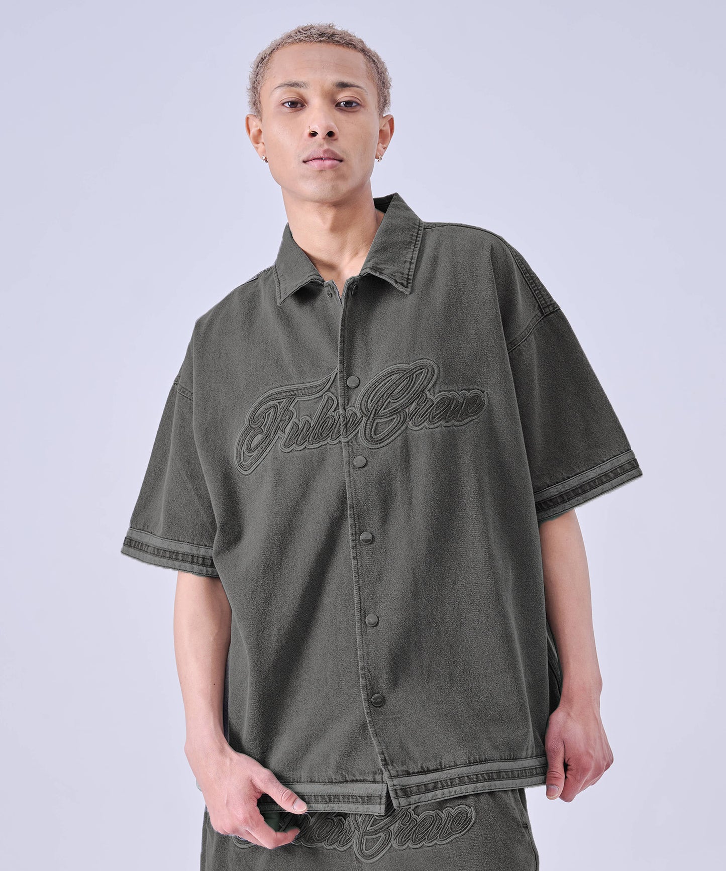 【NEW】DENIM WARM UP SHIRTS/デニムウォームアップシャツ【FAM-61101】