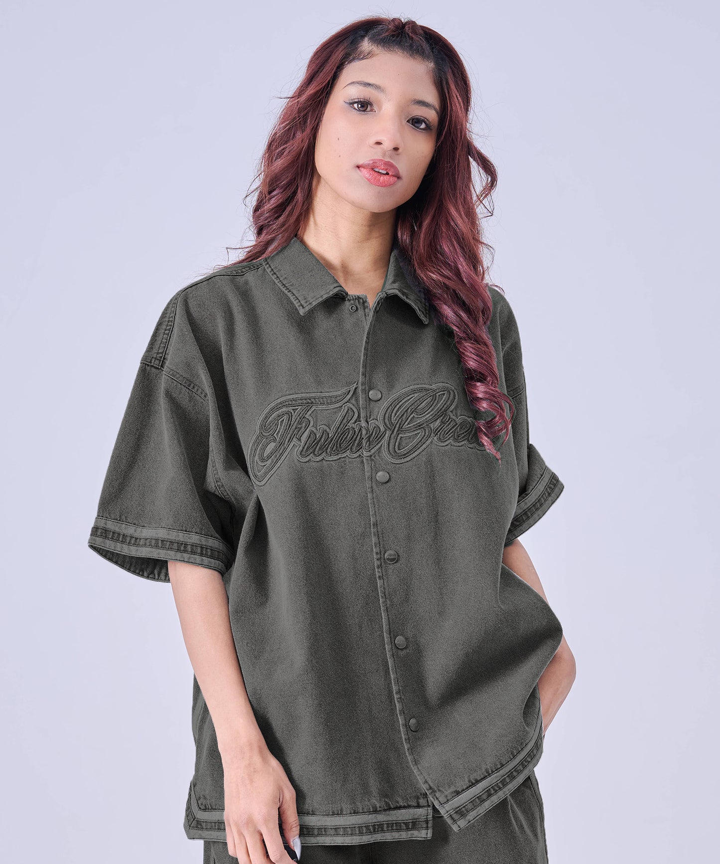 【NEW】DENIM WARM UP SHIRTS/デニムウォームアップシャツ【FAM-61101】