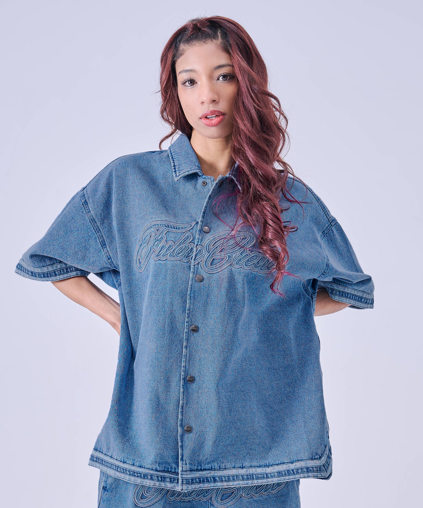 【NEW】DENIM WARM UP SHIRTS/デニムウォームアップシャツ【FAM-61101】
