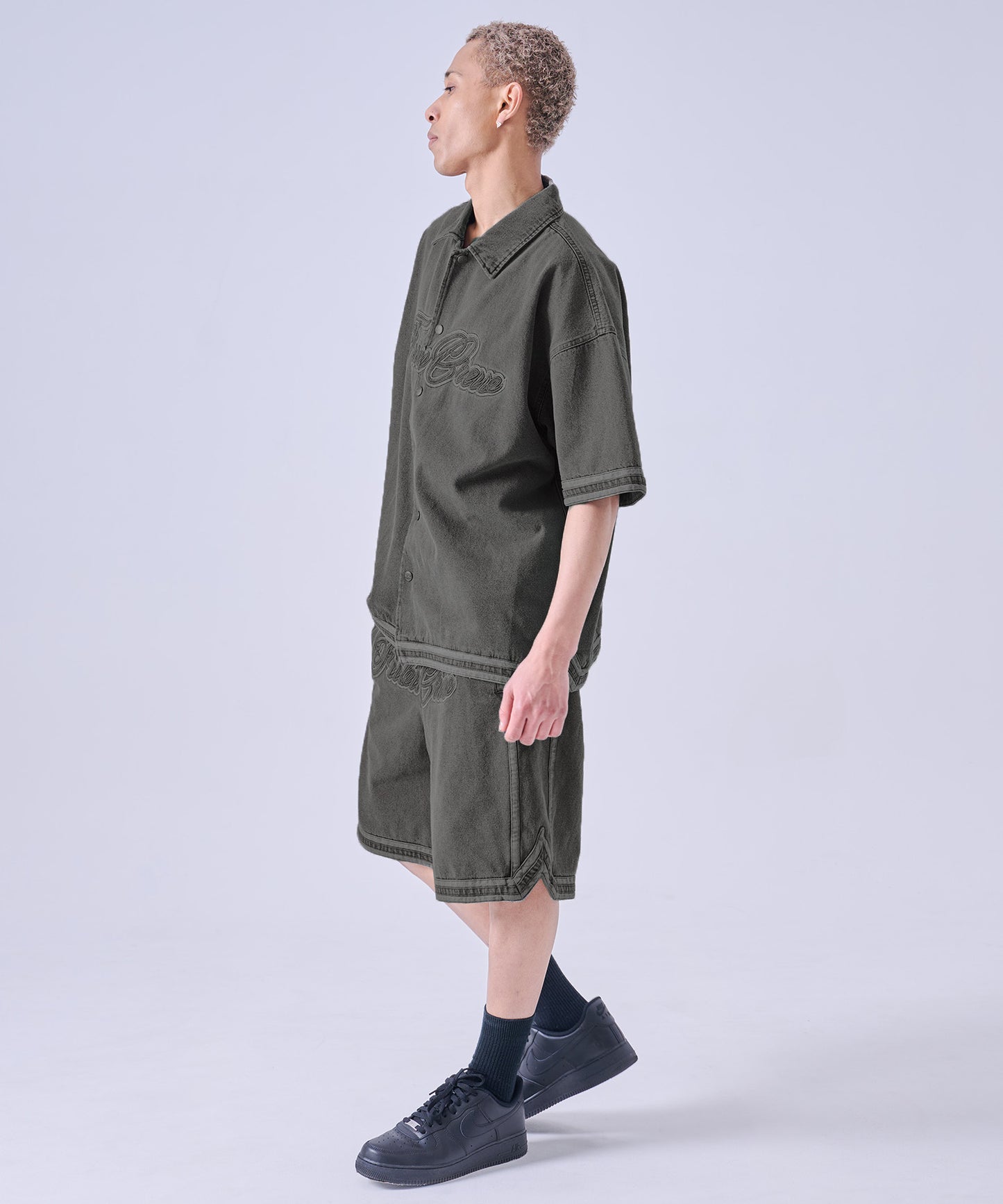 【NEW】DENIM WARM UP SHIRTS/デニムウォームアップシャツ【FAM-61101】