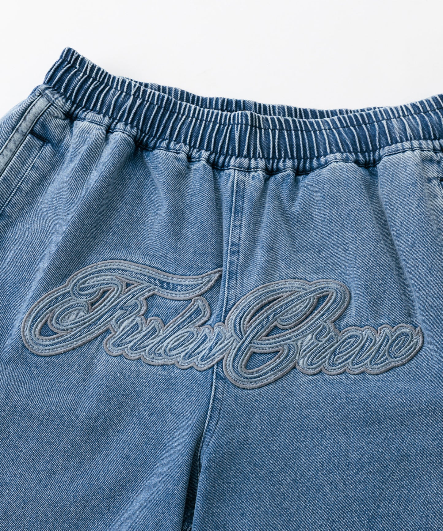 【NEW】DENIM WARM UP SHORTS/デニムバギーショーツ【FAM-61506】