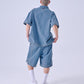 【NEW】DENIM WARM UP SHORTS/デニムバギーショーツ【FAM-61506】