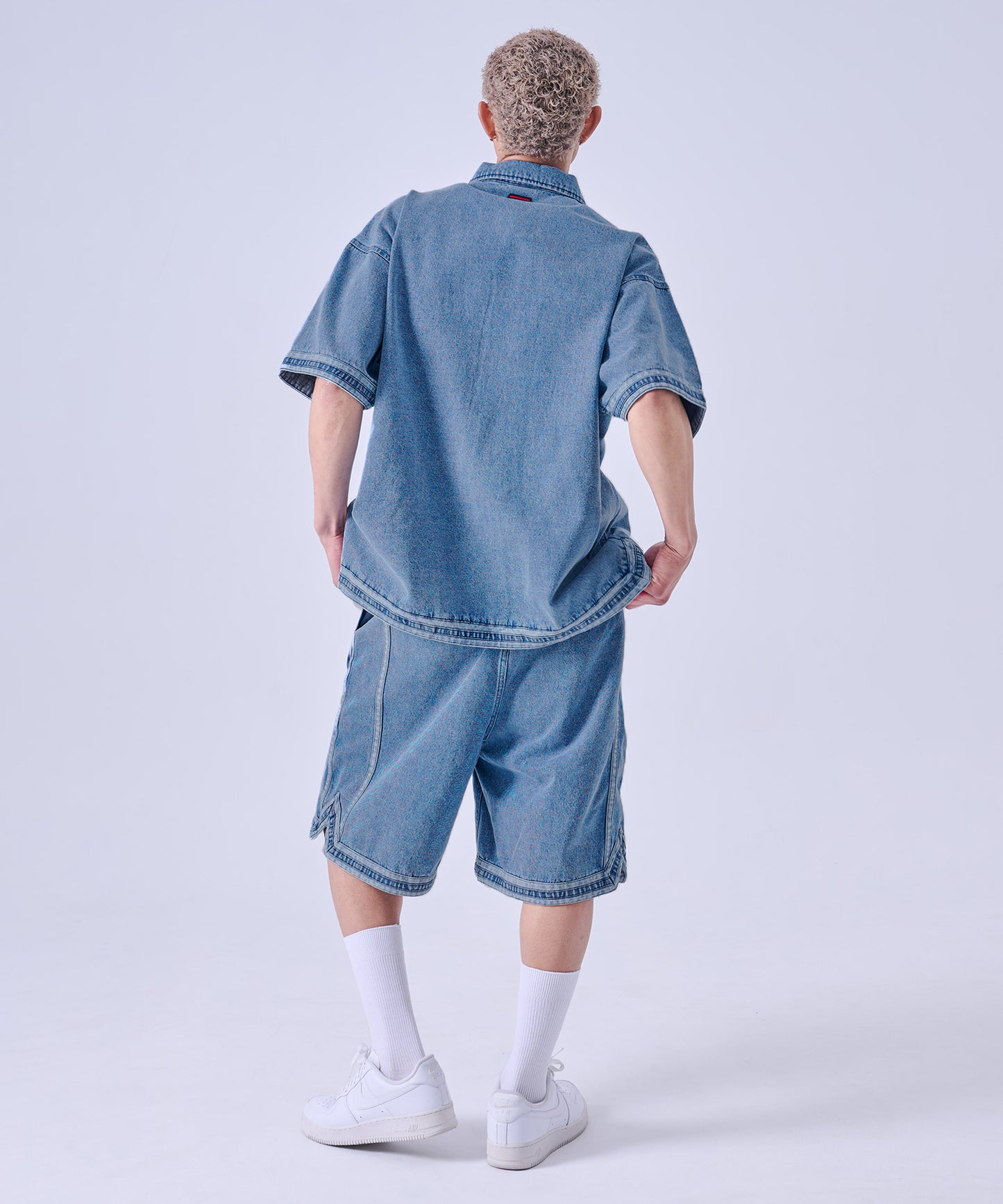 【NEW】DENIM WARM UP SHORTS/デニムバギーショーツ【FAM-61506】