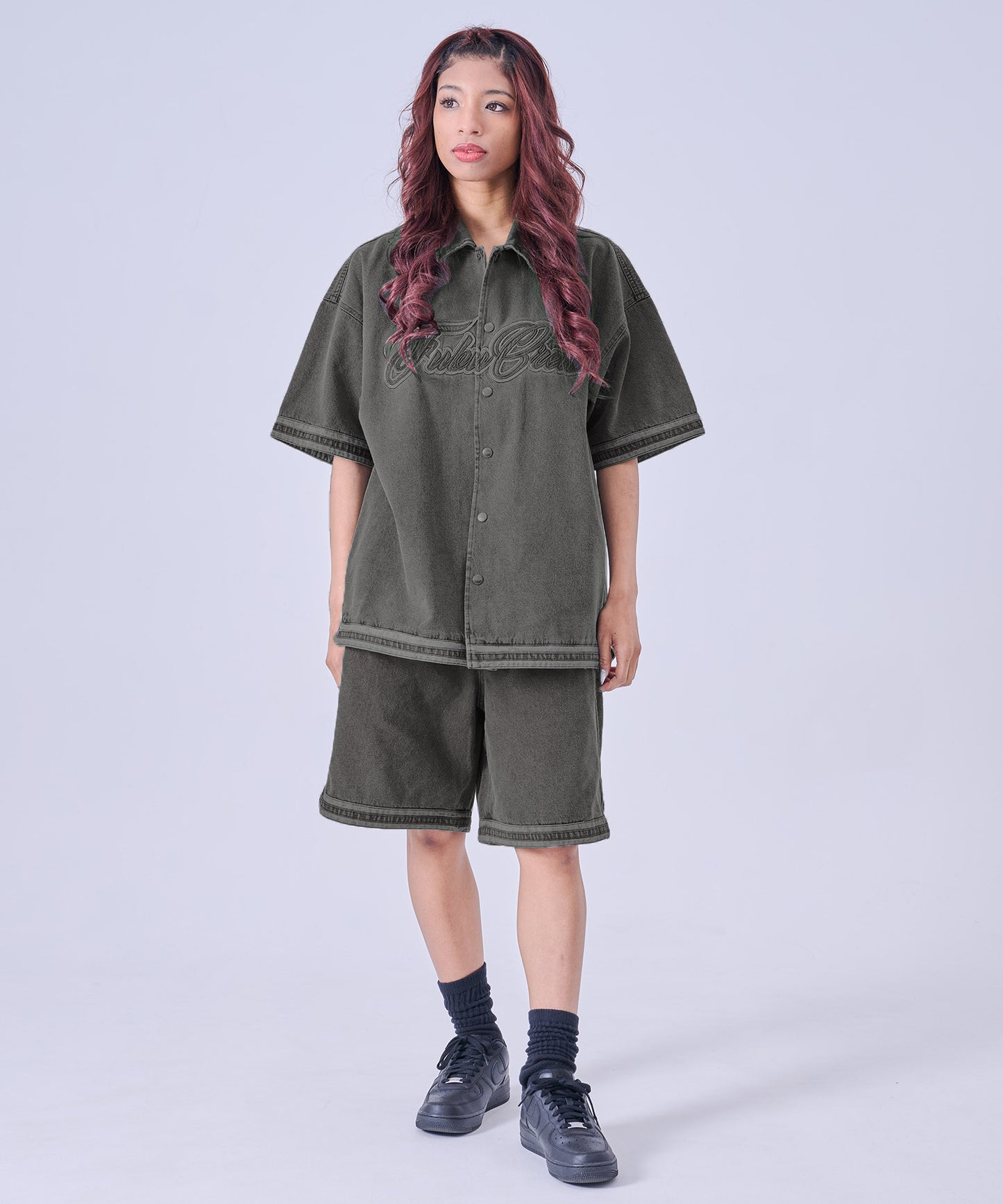 【NEW】DENIM WARM UP SHORTS/デニムバギーショーツ【FAM-61506】