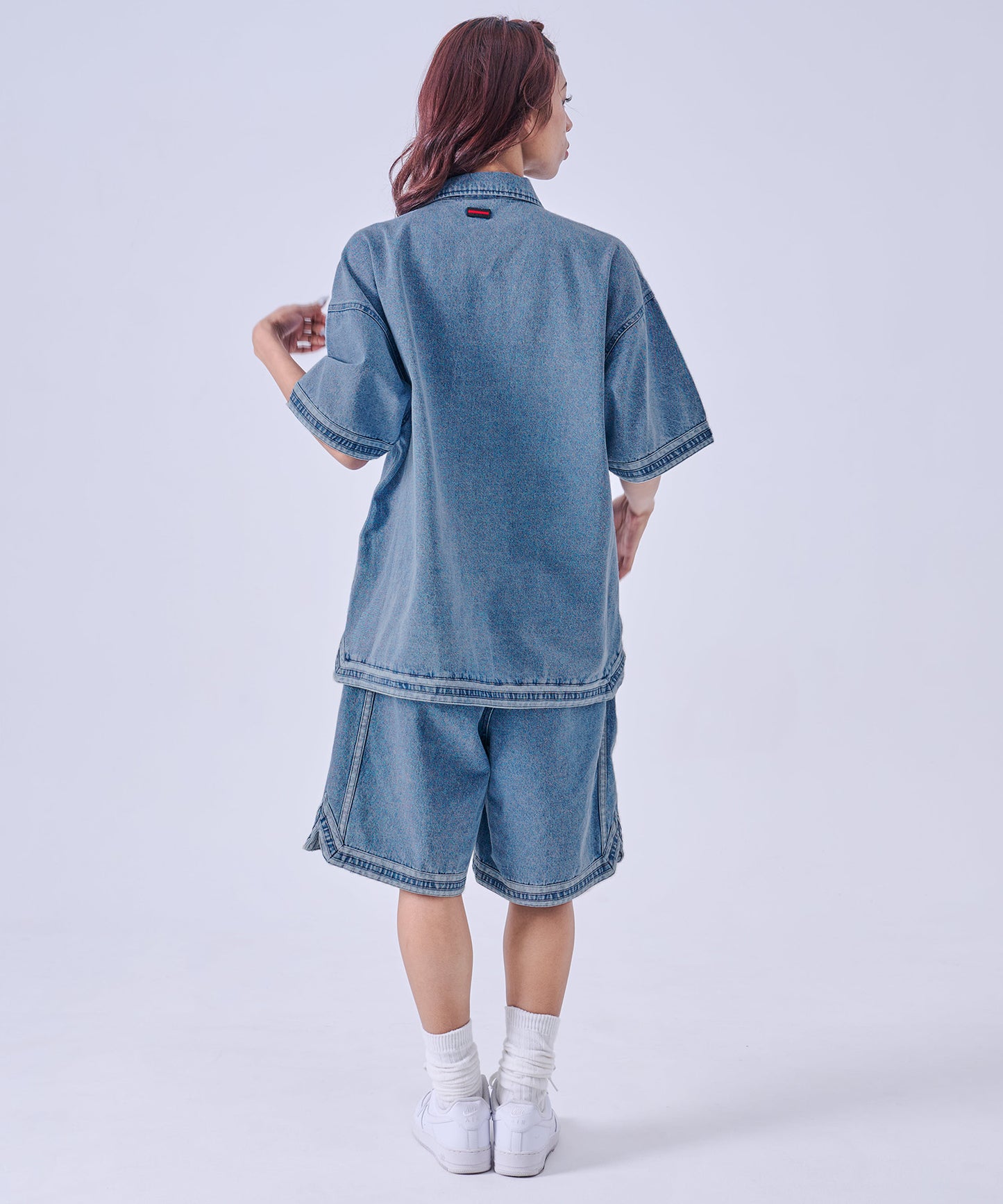 【NEW】DENIM WARM UP SHORTS/デニムバギーショーツ【FAM-61506】